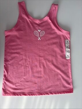 Cat & Jack tank top Girls' Pink Tennis Graphic Tank Top XL